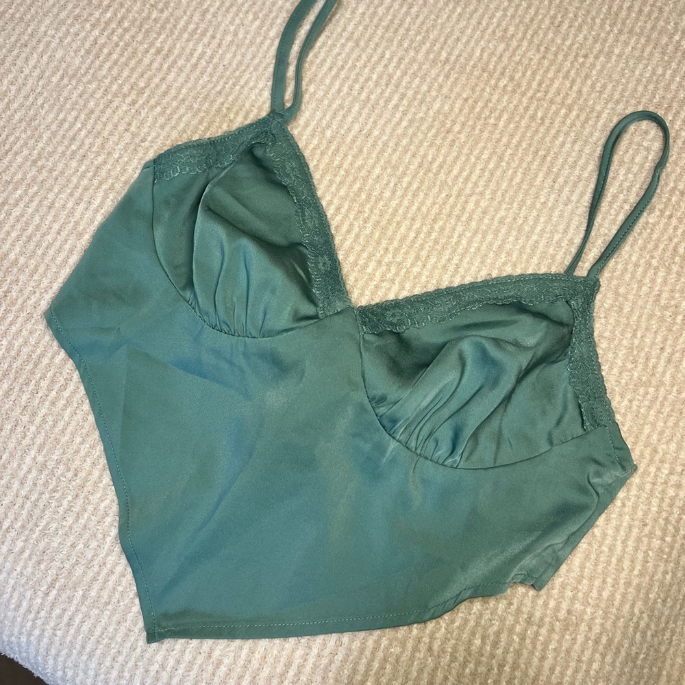 WINDSOR teal silk top
